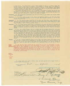 Lot #9022 Lou Gehrig 1935 New York Yankees Signed Player Contract