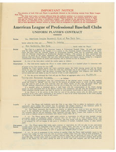 Lot #9022 Lou Gehrig 1935 New York Yankees Signed Player Contract - Image 2