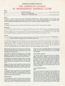Lot #9106 Carl Yastrzemski 1975 Boston Red Sox Signed Player Contract - Image 2