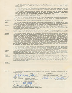 Lot #9075 Nellie Fox 1962 Chicago White Sox Signed Player Contract - Image 1