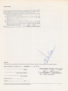 Lot #9109 Dick Allen 1976 Philadelphia Phillies Signed Player Contract - Image 1