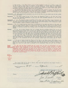 Lot #9026 Joe Sewell 1935 New York Yankees Signed