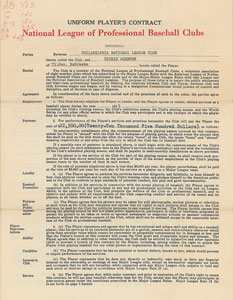 Lot #9063 Richie Ashburn 1955 Philadelphia Phillies Signed Player Contract (NL Batting Champion) - Image 2