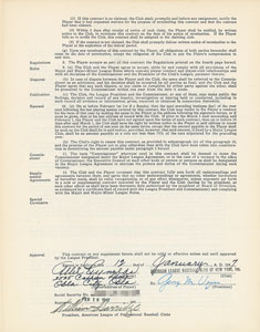 Lot #9043 Allie Reynolds 1947 New York Yankees Signed Player Contract (First Yankee Contract) - Image 1