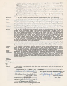 Lot #9086 Lou Brock 1967 St. Louis Cardinals Signed Player Contract - Image 1