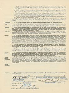 Lot #9065 Hank Aaron 1957 Milwaukee Braves Signed Player Contract (NL MVP Season) - Image 1