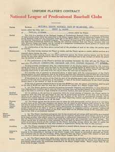 Lot #9065 Hank Aaron 1957 Milwaukee Braves Signed Player Contract (NL MVP Season) - Image 2