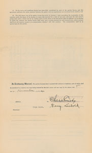 Lot #9003 Charles Harry 'Nemo' Leibold 1921 Chicago White Sox Signed Player Contract with Charles Comiskey - Image 1