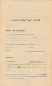 Lot #9003 Charles Harry 'Nemo' Leibold 1921 Chicago White Sox Signed Player Contract with Charles Comiskey - Image 2