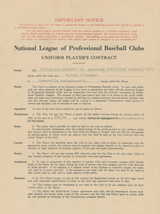 Lot #9004 Pie Traynor 1922 Pittsburgh Pirates Signed Player Contract with Barney Dreyfuss - Traynor's First Full Season! - Image 2