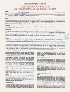Lot #9104 Sparky Lyle 1975 New York Yankees Signed Player Contract - Image 2