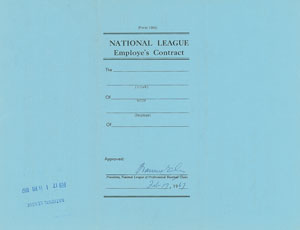Lot #9085 Sparky Anderson 1966-67 St. Louis Cardinals Signed Bassebasll Instructor's Contract - Image 3