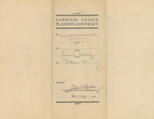 Lot #9012 Jim Bottomley 1931 St. Louis Cardinals Signed Player Contract - Image 3