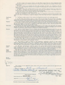 Lot #9088 Curt Flood 1967 St. Louis Cardinals Signed Player Contract - Image 1