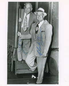 Lot #8389 Frankie Frisch and Charlie Grimm Signed Photograph - Image 1