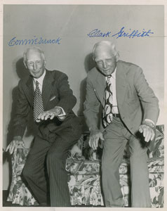 Lot #8393 Connie Mack and Clark Griffith Signed Photograph - Image 1