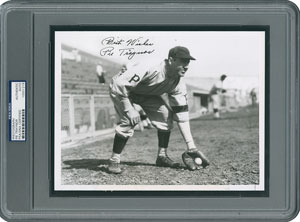 Lot #8409 Pie Traynor Signed Photograph - PSA/DNA - Image 1