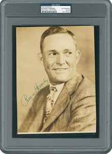 Lot #8391 Rogers Hornsby 1929 Signed Photograph - PSA/DNA - Image 1