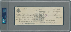 Lot #8303 Mordecai Brown 1930 Signed Dividend Check - PSA/DNA - Image 2