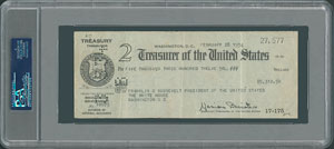 Lot #8513 Franklin D. Roosevelt 1934 Signed US Treasury Presidential Payroll Check - PSA/DNA - Image 2