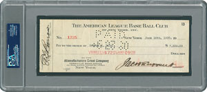 Lot #8326 Babe Ruth 1930 Signed Payroll Check - PSA/DNA NM-MT 8 - Image 2