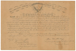 Lot #8333 Abner Doubleday 1867 US Army Signed Document - Image 1