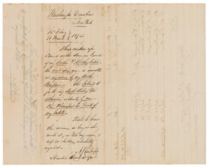 Lot #8332 Alexander Cartwright 1872 Signed Estate Document - Image 2