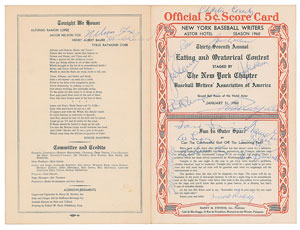 Lot #8331  Baseball Signed Dinner Menus (x8) with Gehrig, Johnson, Cobb, and Clemente - Image 5