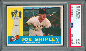 Lot #8074  1960 Topps #239 Joe Shipley - PSA MINT 9 - Image 1