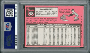 Lot #8120  1969 Topps #50 Roberto Clemente - PSA MINT 9 - Image 2
