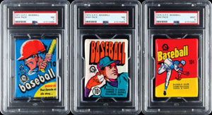Lot #8214  1971-1980 OPC Baseball PSA Graded Wax Pack Collection (7) - Image 1