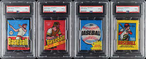 Lot #8214  1971-1980 OPC Baseball PSA Graded Wax Pack Collection (7) - Image 3