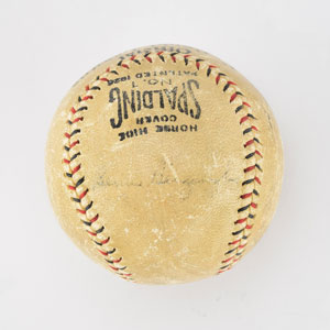 Lot #8233 Babe Ruth and Lou Gehrig Signed Baseball - Image 5