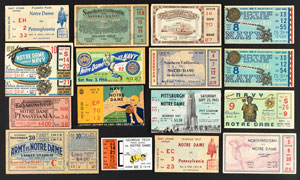 Lot #8465 1920's-60's Massive College Football Ticket and Stub Collection (Nearly 400) with Army/Navy (21) and Notre Dame (23) Examples - Several National Championship Games! - Image 1