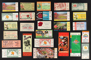 Lot #8460  1930's-90's College Football Bowl Game Ticket Collection (25) - Mostly Rose Bowl (15) Plus a Pair of 1942's Played on the East Coast! - Image 1