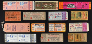 Lot #8438  1920's-70's World Series Full Ticket and Stub Collection (13) - Image 1