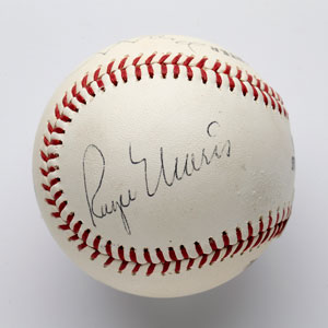 Lot #8266 Mickey Mantle, Roger Maris, and Whitey Ford Multi-Signed Baseball - Image 1