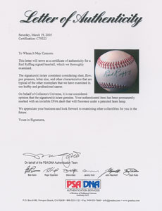 Lot #8280 Red Ruffing Single Signed Baseball - Image 2