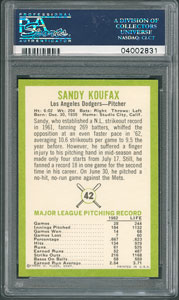 Lot #8089  1963 Fleer #42 Sandy Koufax PSA GEM MT 10 - Image 2