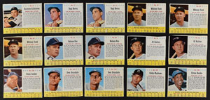 Lot #8087  1962-63 Jello Baseball Collection with Three Mantle's and Five Full Box Backs (160 cards) - Image 3