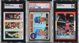 Lot #8090  1968-1986 Topps and Fleer Multi-Sport Card Lot of (3) with Nolan Ryan and Michael Jordan Rookie Cards - Image 1