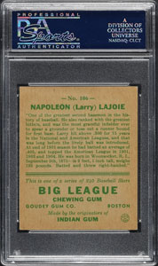 Lot #8000  1933 Goudey #106 Napoleon Lajoie - PSA NM-MT 8 - Image 2