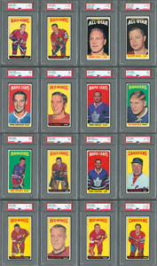 Lot #8178  1964 Topps Hockey Near Set (98/110) with (54) PSA Graded - Image 1