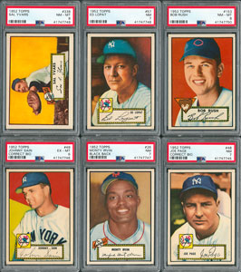 Lot #8052  1952 Topps PSA Graded Collection of (7) with a PSA 8 High Number! - Image 1