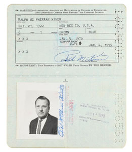 Lot #8446 1970s Ralph Kiner Passport - Image 1