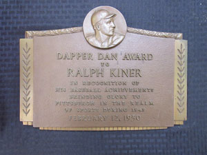Lot #8450  Ralph Kiner 1949 Dapper Dan Award - Image 1