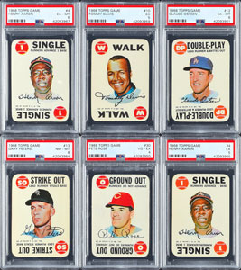Lot #8117  1968 Topps Game Card Mini Hoard (185) with (6) PSA Graded - Image 1