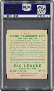 Lot #8031  1933 Goudey #181 Babe Ruth - PSA EX 5 - Image 2