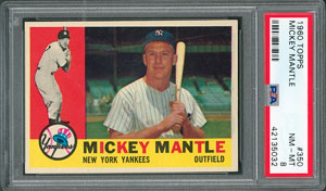 Lot #8079  1960 Topps #350 Mickey Mantle - PSA