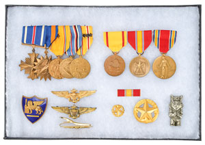 Lot #264  Battle of Midway: Medals and Documents Belonging to Capt. Benjamin Tappan, Jr., USN, Awarded the Distinguished Flying Cross for Actions at Midway - Image 1
